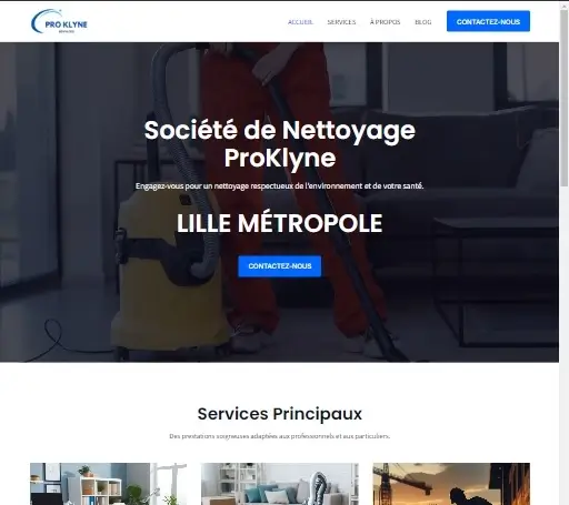 Corporate Proklyne site vitrine - réalisé par HAJJAJ Mouad.